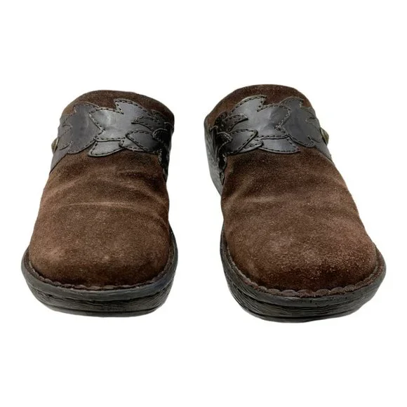 Born B64623 Pittina Summerborn Together Brown Suede Mules Clogs shoes Women's 6 - Picture 4 of 10